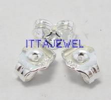 Promotion!!Wholesale silver PT butterfly Earring Back Stoppers, Free Shipping 2024 - buy cheap