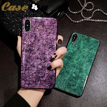 Sparkle Glitter Marble Stone Soft TPU Case for iPhone 6 6s 8 7 Plus XS Max XR X 10 Bling Gold Foil Diamond Texture Cover fundas 2024 - buy cheap