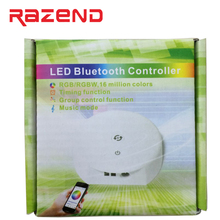 Controle para led ufo, compatível com bluetooth, 12v, 24v, rgb, rgbw, função timer, controle de grupo, modo musical, 16 milhões de cores, ios 2024 - compre barato