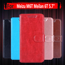 Coque Flip Phone Case For Meizu M6t M 6T 5.7" Leather Wallet Phone Case Pouch Skin KickStand Design Card Holder Back Cover 2024 - buy cheap