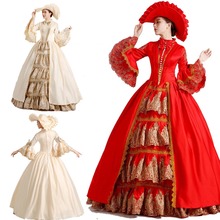 2021 hot sales xxxl customized Victorian Dress Women Costume Halloween Party Theater Court Ball Gown Medieval costume 2024 - buy cheap