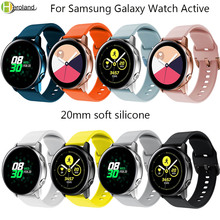 silicone 20mm Watch Band for Original Samsung Galaxy Watch Active Band Galaxy 42mm gear S2 Sport Smart Wristbands Watchstrap hot 2024 - buy cheap