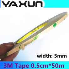 0.5CM*50M Super Strong Adhesion (5mm Wide), 3M 300LSE Clear Double Side Stick Tape for Cellphone Touch Screen LCD Display Frame 2024 - buy cheap