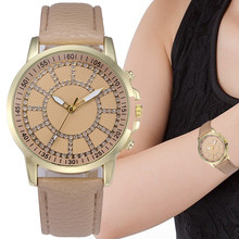 2020 новые классические темно-зеленые часы с римскими цифрами из искусственной кожи аналоговые Кварцевые женские наручные часы feminino дропшиппинг часы B50 2024 - купить недорого