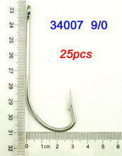 Lot 25pcs 34007 Size 9/0 Stainless Steel Big Fishing Hooks Sharpened O'Shaughnessy Fish Hook Tackle 2024 - buy cheap