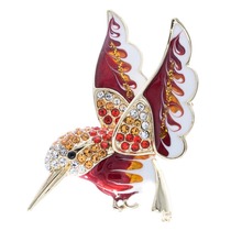 Cute Hummingbird Brooch Animal Broach Crystals Rhinestone Pins for Women Jewelry Accessories Birthday Gifts 2493 2024 - buy cheap