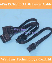 Cable adaptador de fuente de alimentación Modular PCI-E de 6 pines macho, 1 a 3 IDE Molex, 4 pines, para Seasonic KM3 Series 2024 - compra barato