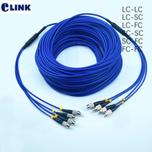 Cable de puente de fibra óptica blindado, 50mtr, 4 núcleos, SM, LC, FC, ST, UPC, APC, monomodo, 4C, blindado, ELINK ftth, 50M 2024 - compra barato