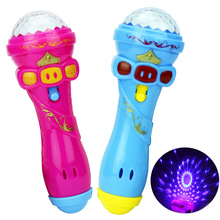 Lighting Toys Flashing Toy For Children Wireless Projection Microphone Model Kids Luminous Toy Starry Flashlight Flashing Stick 2024 - buy cheap