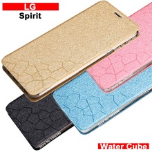 For LG spirit case cover leather luxury water cube pu flip case For LG spirit cover case leather 2024 - buy cheap