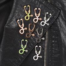 High Quality 2 Style Brooches Doctor Nurse Stethoscope Brooch Medical Jewelry Enamel Pin Denim Jackets Collar Badge Pins Button 2024 - buy cheap