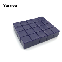 Yernea-dados en blanco de 16mm de alta calidad para niños, dados en acrílico púrpura en blanco, cubo estándar, DIY y tallado, suministros de enseñanza, 50 Uds. 2024 - compra barato