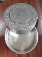 Exquisite Old Round Chinese Metal Yuan Shi kai Portrait Auspicious Box 2024 - buy cheap