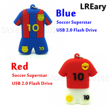 100% Real Capacity football Shirt Clothes shaped Usb Flash Drive 4GB 8GB 16GB 32GB Pen Drive Pendrive with metal chain 2024 - buy cheap