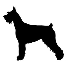 14.2*12.7CM Giant Schnauzer Dog Vinyl Decal Personality Car Stickers Car Styling Bumper Accessories Black/Silver S1-1165 2024 - buy cheap