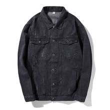 Plus size 6XL 5XL Men Denim Jacket Men Coats Cotton Jeans Jacket Outwear Turn-down Collar Slim Fit Male Jacket Coat jaqueta 2024 - buy cheap