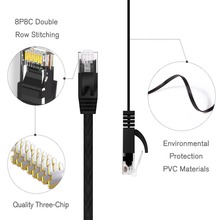 Paquete de 10 cables de 15cm CAT6, cable de red Ethernet UTP plano RJ45, Cable LAN de parche 2024 - compra barato