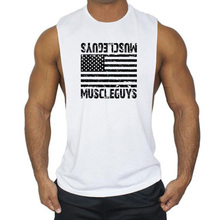 Muscleboys regata de algodão masculina, camiseta e cordas de treino para academia, musculação e musculação 2024 - compre barato