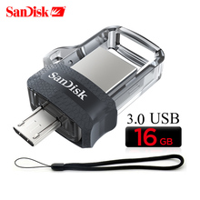 SanDisk SDDD3 USB OTG 3,0 Flash Drive 16GB 32GB 3,0 USB Dual Mini pluma unidades de 128GB 64GB PenDrive para PC y teléfonos Android 2024 - compra barato