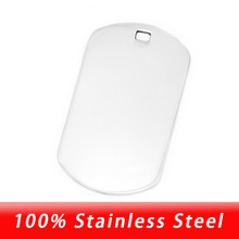 100% Stainless Steel Dogtag For Men Blank Metal Tag Military Plate Collar Army Soldier Pendant High Polished Wholesale 10pcs 2024 - compre barato