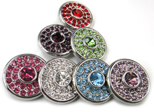 Free shipping 1.8-2cm large and small  CZ stone Crystal charm DIY button metal charms 2024 - buy cheap