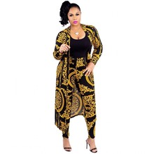 Женский комплект в африканском стиле, эластичные мешковатые брюки Bazin с принтом в африканском стиле, знаменитый костюм Дашики с рукавом в стиле рок, 2019 2024 - купить недорого