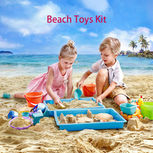 5/14pcs Funny Kids Beach Sand Game Toys Set Shovels Rake Hourglass Bucket Children Outdoor Playset Hot Castle Mode 2024 - buy cheap