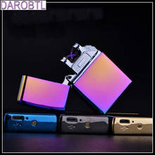 New arc lighter Double Pulsed Arc Slim Windproof cigarette cigar Lighter Personality Electronics usb novelty smoking Lighter 2024 - buy cheap