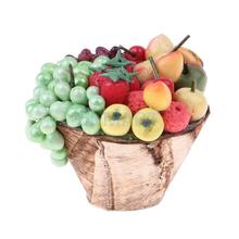 MagiDeal 1/12 Scale Miniature Fruit Platter in Wooden Plate for Dollhouse Tabel Kitchen Decor Children Pretend Play Toys 2024 - buy cheap