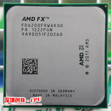Бесплатная доставка Процессор AMD FX 6200 AM3 + 3,8 GHz 8MB процессор FX серийный Бесплатная доставка поцарапанные части FX-6200 fx6200 2024 - купить недорого