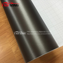 Hot selling Grey brushed aluminium car sticker with air bubbles with size: 1.52*30m/Roll  by free shipping 2024 - buy cheap