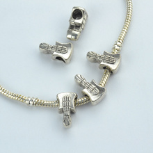 12 pcs alloy beads guitar charm tibetan silver diy beads for European bracelet jewelry making 1858 2024 - buy cheap