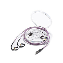 Okcorpo 2.5mm cabo de fone de ouvido conexão mmcx, cabo de atualização de tomada balanceada 3.5mm/4.4mm lightning pcocc e monocromático prata 2024 - compre barato