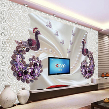 beibehang Wallpaper Mural custom living room bedroom silk pearl lace jewelry mural television background wall home decoration 2024 - buy cheap