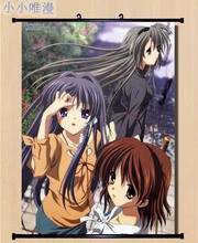 Japanese Anime Clannad Fujibayashi Kyou & Ichinose Kotomi & Furukawa Nagisa  Home Decor Wall Scroll Poster Decorative Pictures 2024 - buy cheap