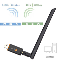 Adaptador de antena Wifi USB 1200 de 3,0 Mbps, tarjeta de red inalámbrica USB de doble banda, y 5G 2,4G, para ordenador portátil y de escritorio, 802.11ac, envío directo 2024 - compra barato