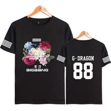 Kpop BIGBANG Cotton T Shirt For Men Women T-shirt Tops Hip Hop Short Sleeve Summer Tshirt T Shirts G-DRAGON T.O.P Clothing 2024 - buy cheap