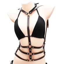 Punk Gothic Fashion Sexy Bondage Straps Bra Body Harness PU Leather Lingerie Belt Waist Body Chain For Women Ladies Jewelry 2020 2024 - buy cheap