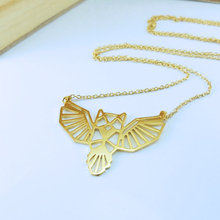 Модное ожерелье под золото, женское оригами массивное ожерелье, украшения в виде птиц, колье Cs Go 2024 - купить недорого