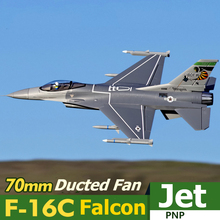 FMS-Avión de control remoto, 70mm, F16, F-16C, Fighting Falcon V2, ventilador con conductos, EDF, modelo de avión a escala, Avion PNP 6S con retracción EPO 2024 - compra barato