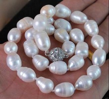 Ожерелье с искусственным жемчугом, Натуральное белое, настоящее барокко, 11-12 мм 2024 - купить недорого
