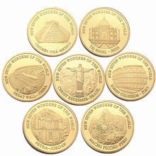 Semana das grandes marcas do mundo 7/clássicos/pirâmide mahai/coleção do coliseu moeda comemorativa em ouro não-moeda 2024 - compre barato