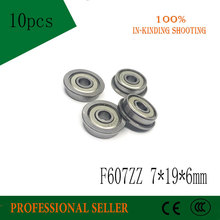 F607ZZ ABEC-5  RF1970ZZ (10PCS) 7x19x6MM  Flanged Ball Bearings 2024 - buy cheap