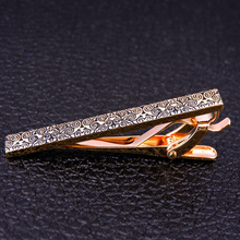 DY New and high quality copper materials, hand carved patterns, golden rose tie ties, men's business wedding tie clip 2024 - buy cheap