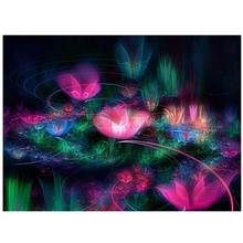 Abstract lotus flowers 5d diy mosaic diamond embroidery full square pictures of rhinestones maison diamond paintings C716 2024 - buy cheap