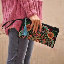 Ethnic Style Embroidered Clutch Bag Fashionable Wallet Embroidered Day Clutches Wallet Storage Casual For Women Top-handle Bags 2024 - buy cheap