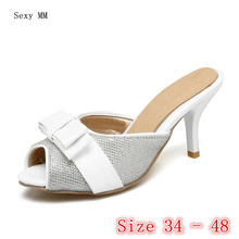 Peep Toe High Heels Women Slingback High Heel Shoes Pumps Woman Party Wedding Shoes Plus Size 34 - 40 41 42 43 44 45 46 47 48 2024 - buy cheap