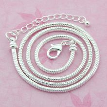 10pcs Silver Plated Snake Chain Lobster Clasp Necklaces For European Charms Beads 50cm / 20" PP12 2024 - buy cheap