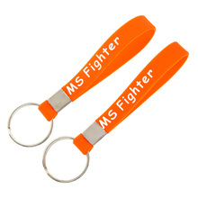 1pc ms fighter nunca desistir pulseira de silicone chaveiro laranja debossed logotipo 2024 - compre barato