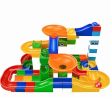 Duplo Marble Race Run Maze Ball Track Slide Model Building Kits Toys for Children Assemble Duploe Building Kits 2024 - buy cheap